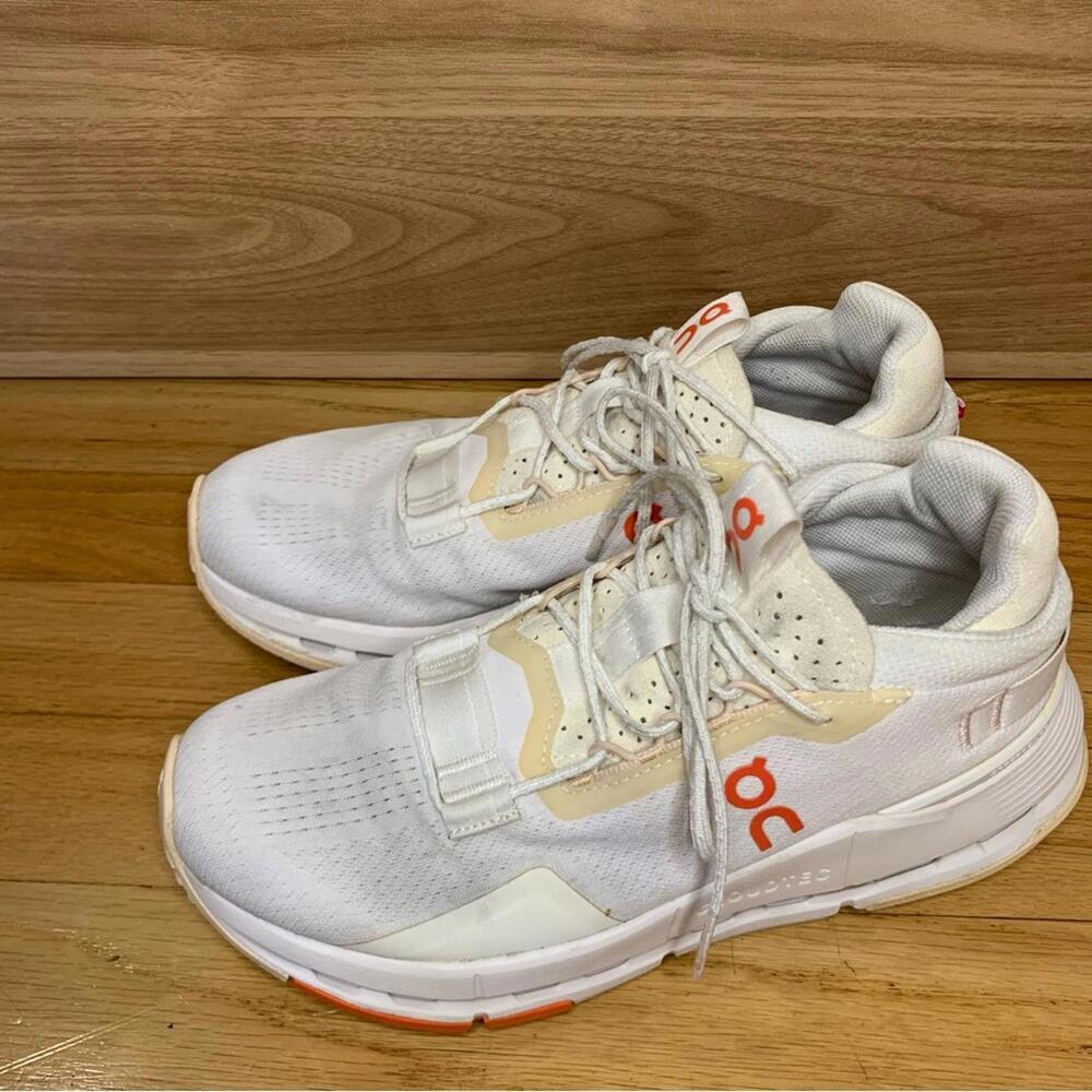 On Running Cloudnova 2 Women's Sneakers in White / Flame - Size 6